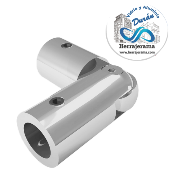 CONECTOR AJUSTABLE TUBO-TUBO DE 90-180° CROMO