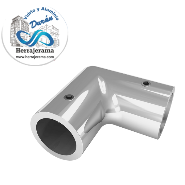 BES CONECTOR TIPO L TUBO A TUBO DE 19 MM CROMO