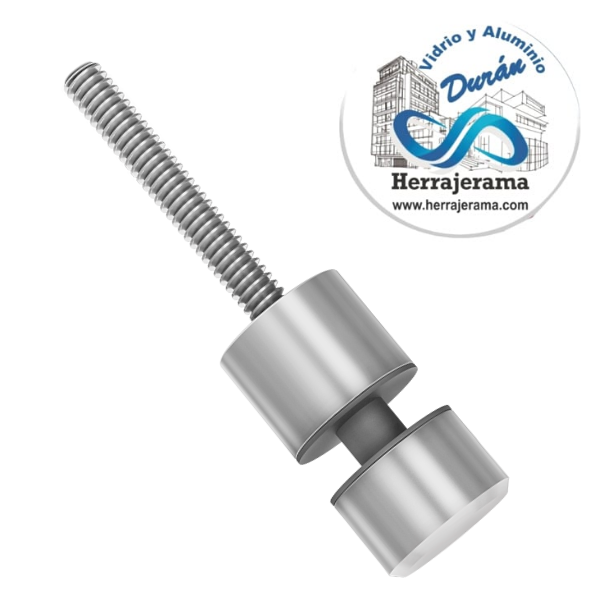 HERRALUM HERRAJE DE FIJACION VIDRIO-MURO AC-INOX SATIN