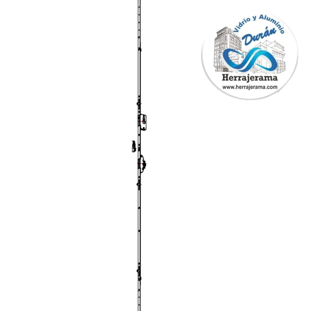 HERRALUM 3V01370302 PVC CREMONA CORREDERA BLOQUEABLE 17-92 600MM