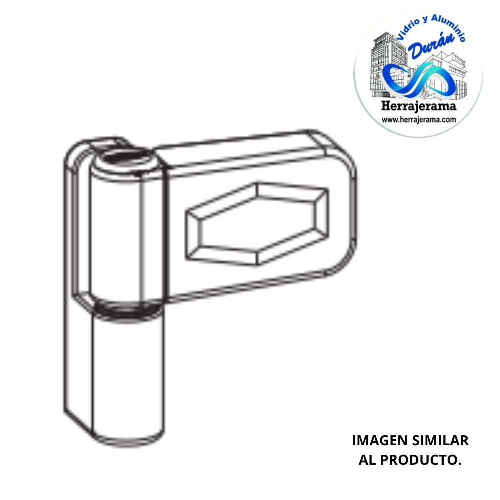 HERRALUM 3V56111107 PVC BISAGRA PUERTA AJUSTABLE 90mm RAL 9016