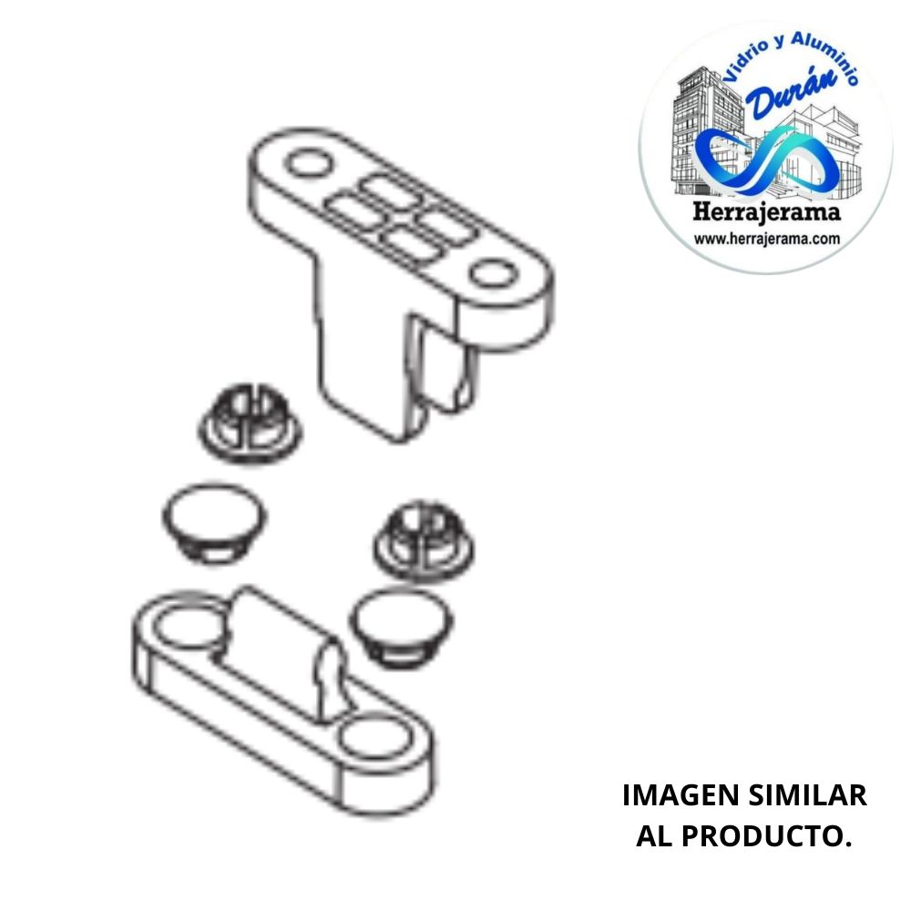 HERRALUM 3V47040107 PVC RETENEDOR DE HOJA BLANCO SISTEMA PLEGABLE