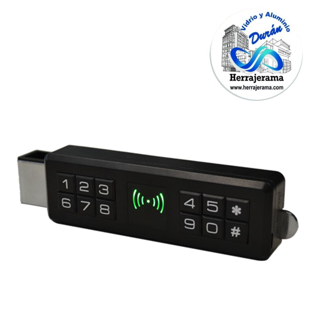 CERROJO DIGITAL PARA PUERTAS CORREDIZAS DE VIDRIO TEMPLADO,MX67462 BRUKEN