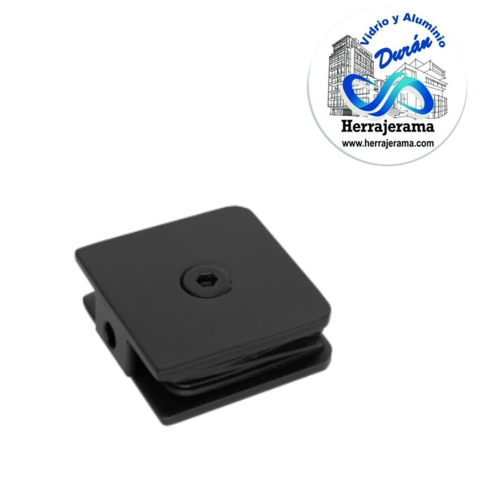 BRUKEN CLIP MURO VIDRIO SIN BISEL, MATERIAL: ACERO INOX 201 ACABADO: NEGRO MATE MX67266
