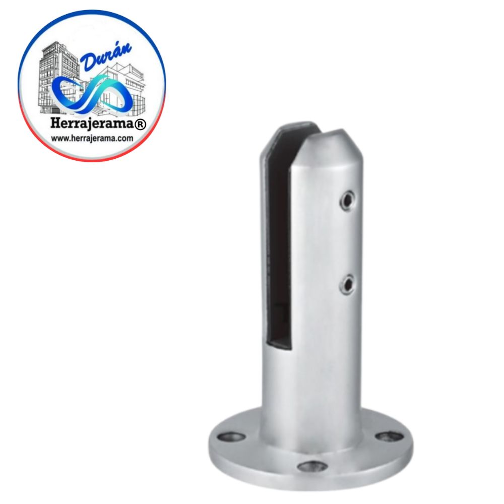 BRUKEN MINI POSTE REDONDO P/CRISTAL TEMPLADO 10-12MM AC INOX 304 MX67094
