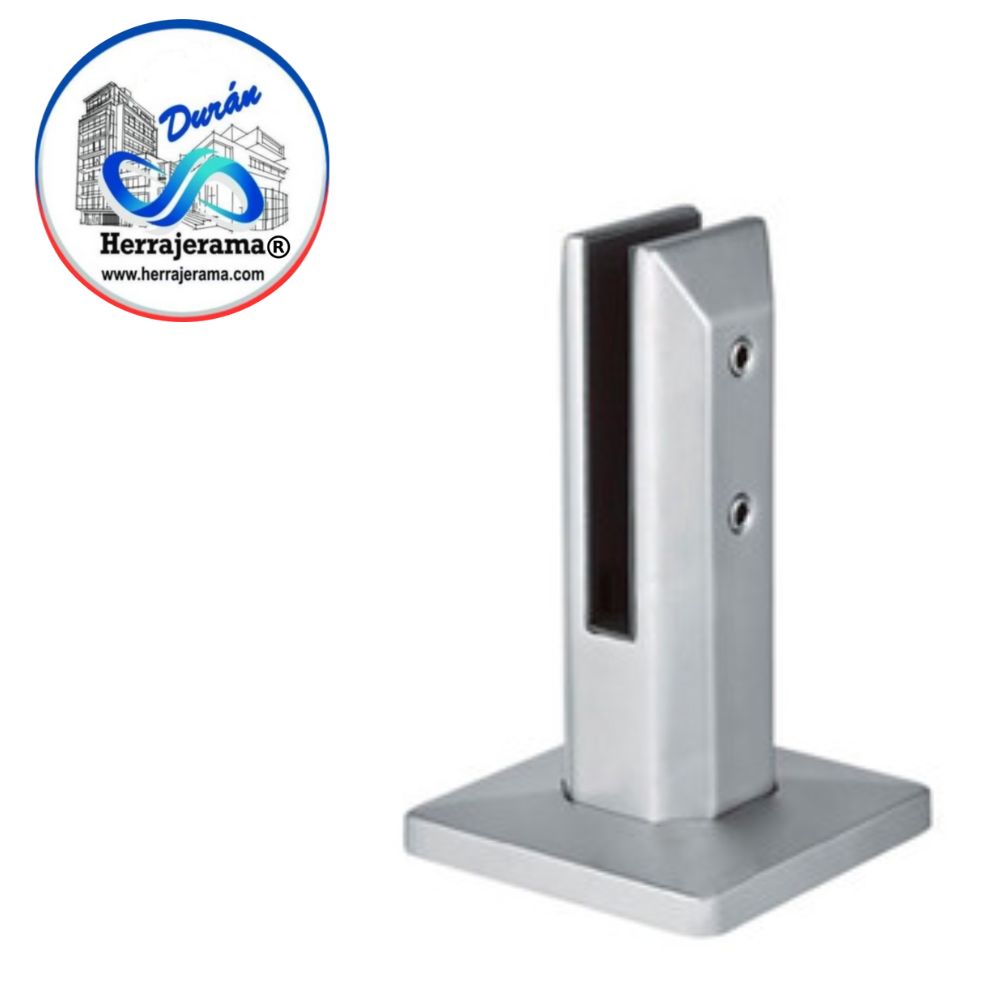 BRUKEN MINI POSTE CUADRADO P/CRISTAL TEMPLADO 10-12MM AC INOX 304 MX67093