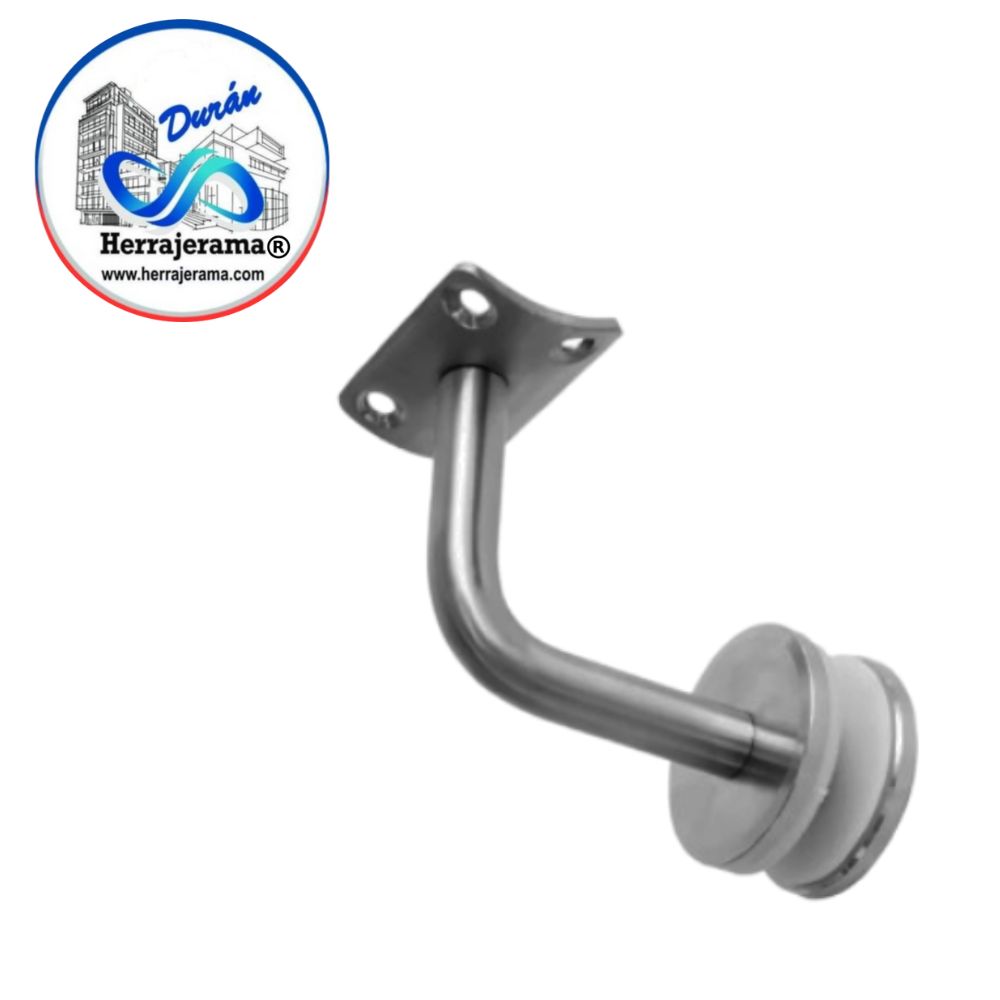 BRUKEN CONECTOR VIDRIO PASAMANOS CORTO, BASE CURVA PARA VIDRIO DE 8-25MM. MX67885