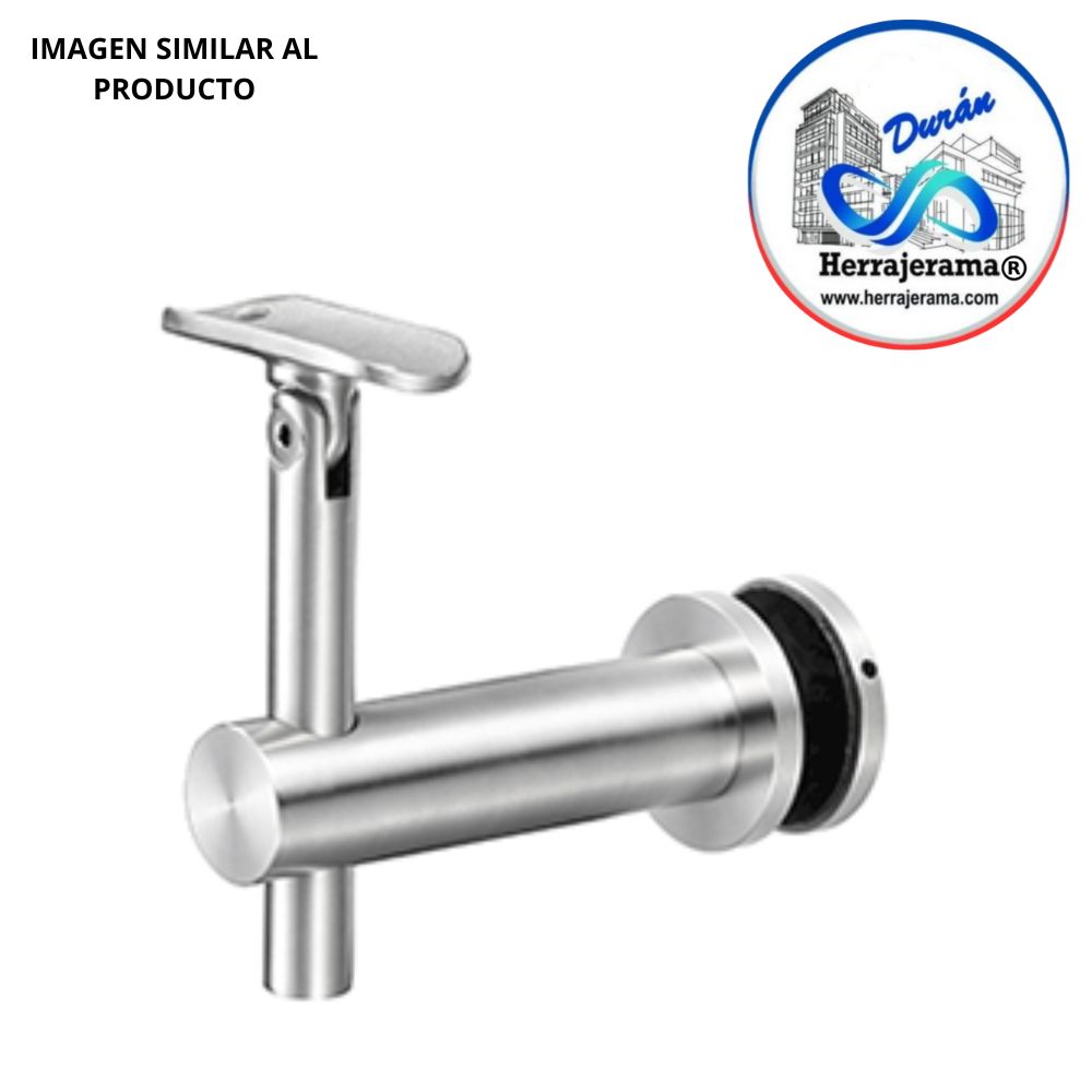 BRUKEN CONECTOR VIDRIO PASAMANOS ARTICULADO, BASE CURVA ALTURA AJUSTABLE MX67890
