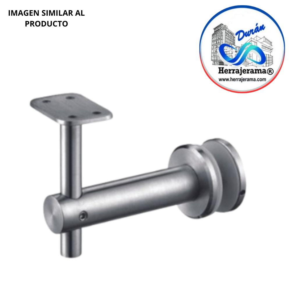 BRUKEN CONECTOR VIDRIO PASAMANOS ARTICULADO, BASE PLANA ALTURA AJUSTABLE MX67892