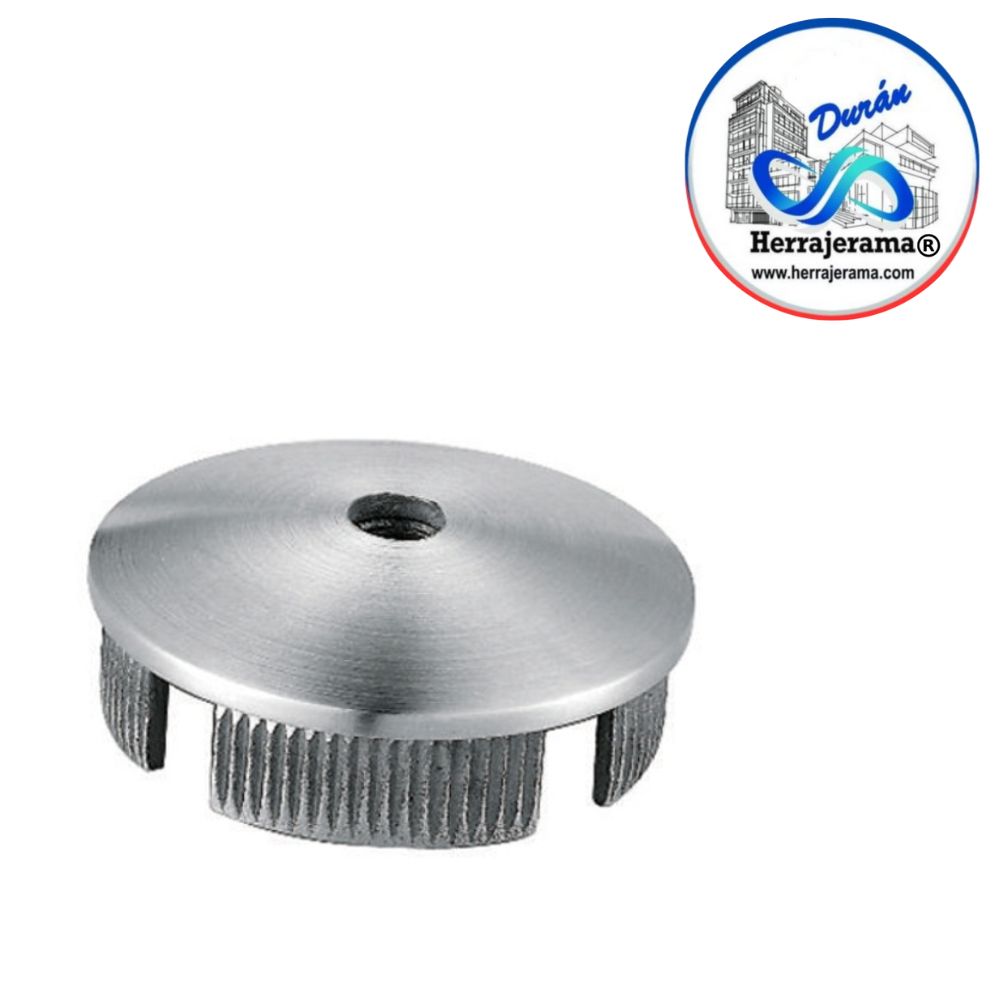 BRUKEN TAPÓN TIPO DOMO DE POSTE PARA BARANDAL REDONDO PARA RECIBIR CONECTOR DE ROSCA 2" MX66386