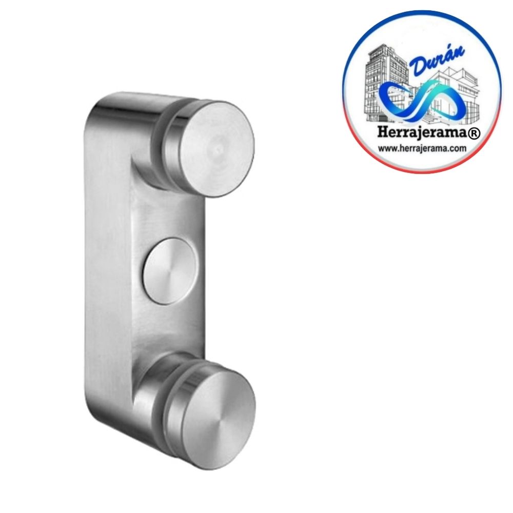 BRUKEN CONECTOR PARA CRISTAL FIJO CON SUJECIÓN A MURO DE DOBLE PERFORACIÓN A CRISTAL CON CHAPETÓN MX66415