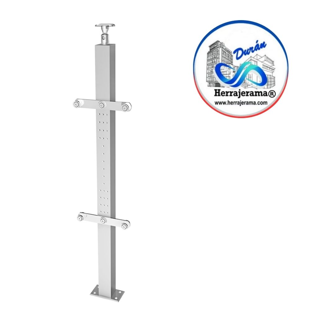 HERRALUM 1370100SA POSTE P/BARANDAL AC INOX VID-VID MOD S008A 1.00 MT