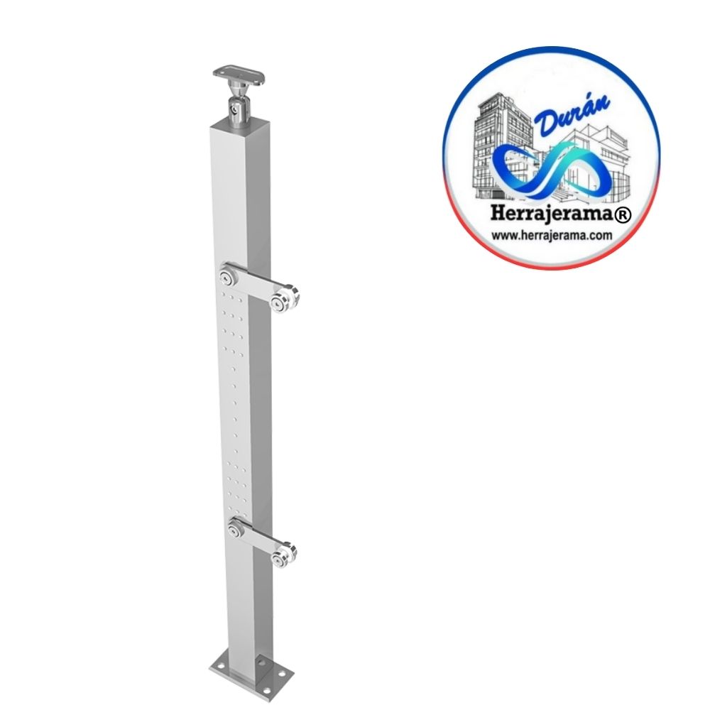 HERRALUM 1371100SA POSTE P/BARANDAL AC INOX SEN-VID MOD S008A 1.00 MT