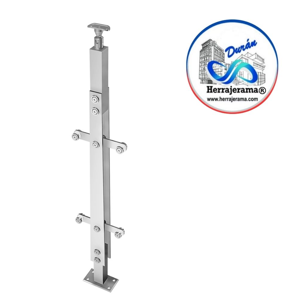 HERRALUM 1372100SA POSTE P/BARANDAL AC INOX VID-VID MOD S011 1.00 MT