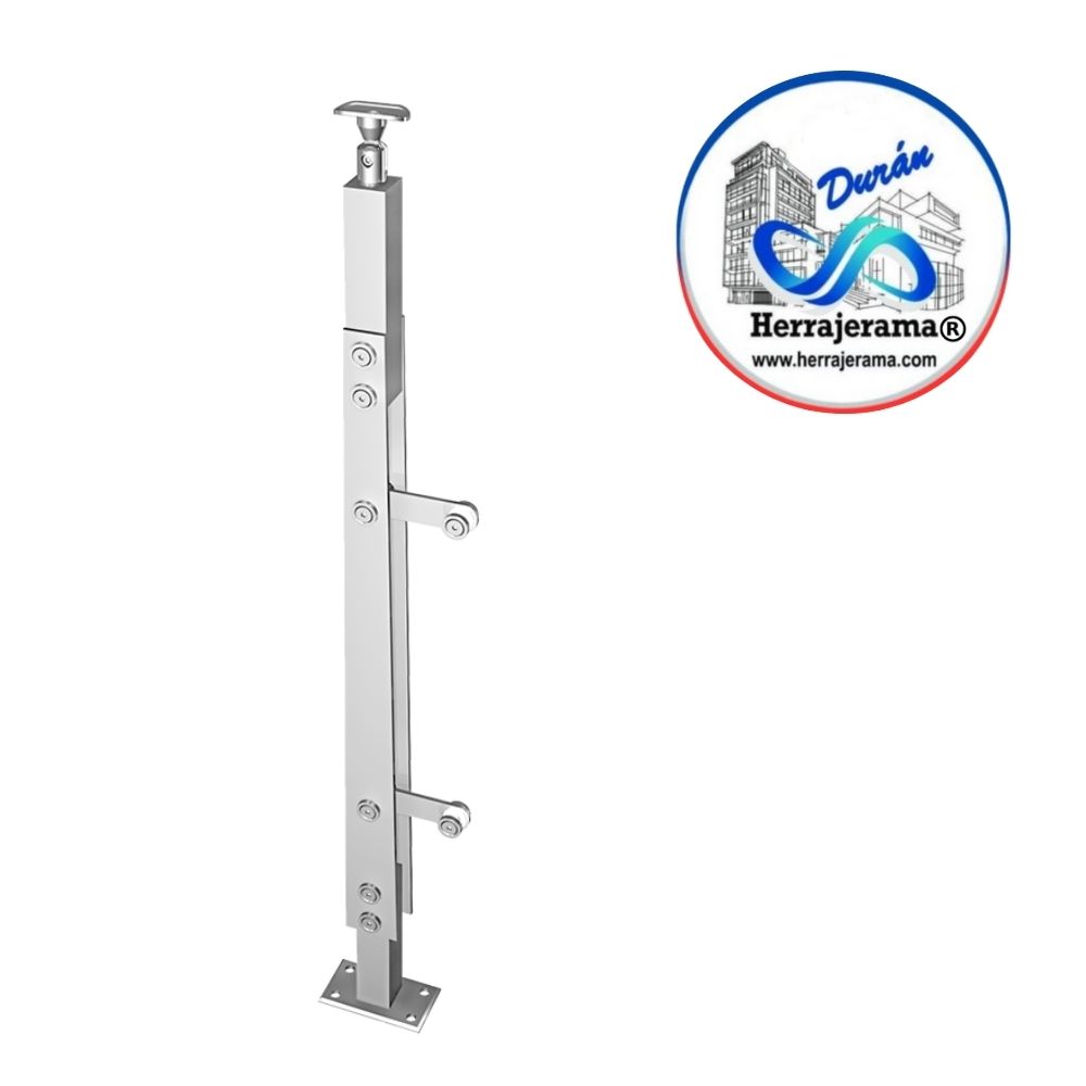HERRALUM 1373100SA POSTE P/BARANDAL AC INOX SEN-VID MOD S011 1.00 MT