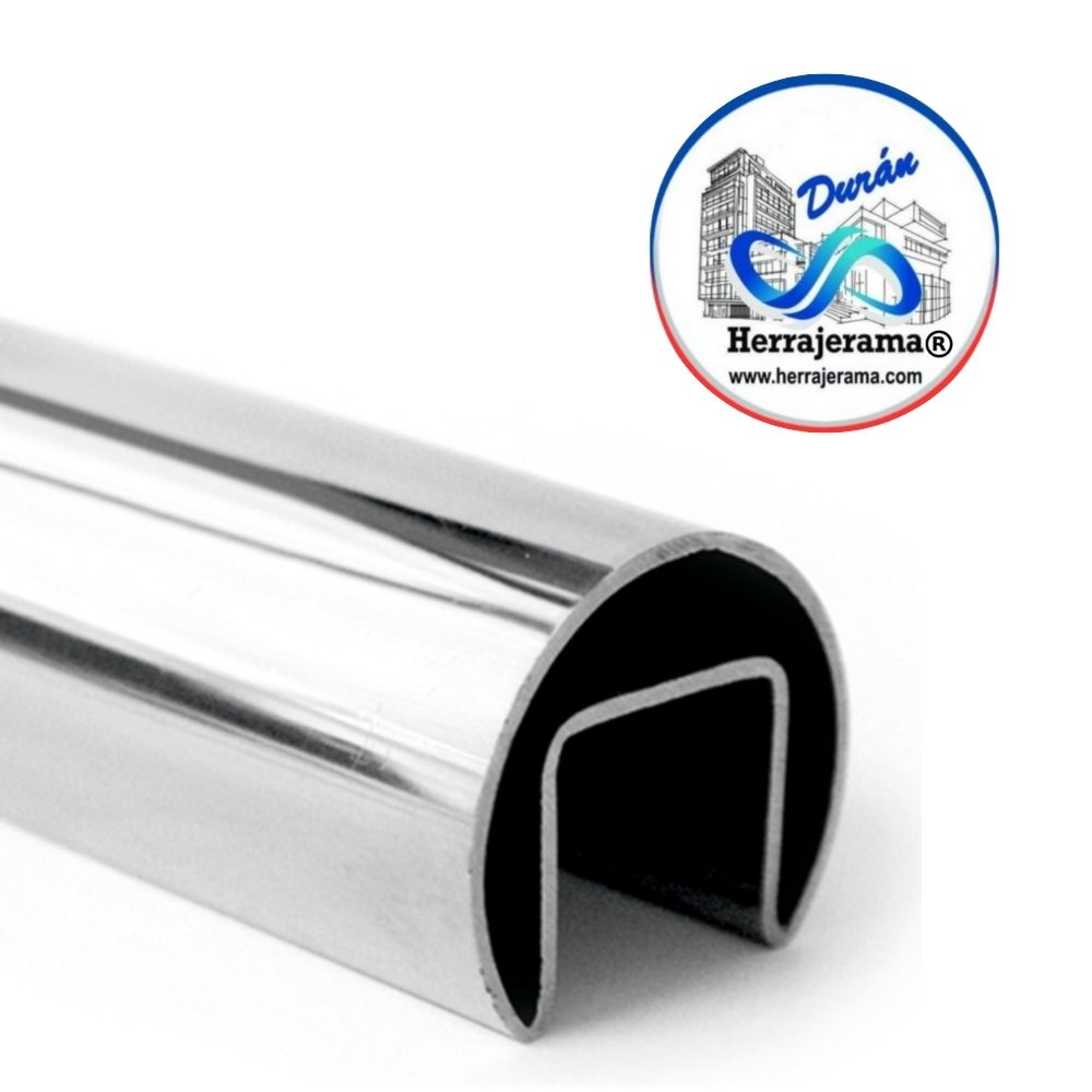 HERRALUM 1380047585SA ABA TUBO "U" AC INOX 304 P/BARANDAL 5.85 MT RP1400