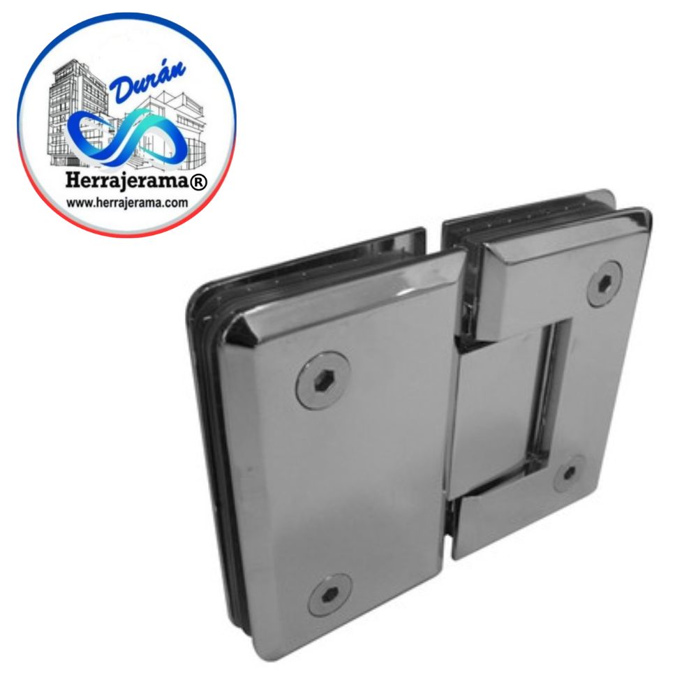 GALIER BISAGRA PARA BAÑO 180°, VIDRIO-VIDRIO SATÍN. ACERO INOX 201,MX65073