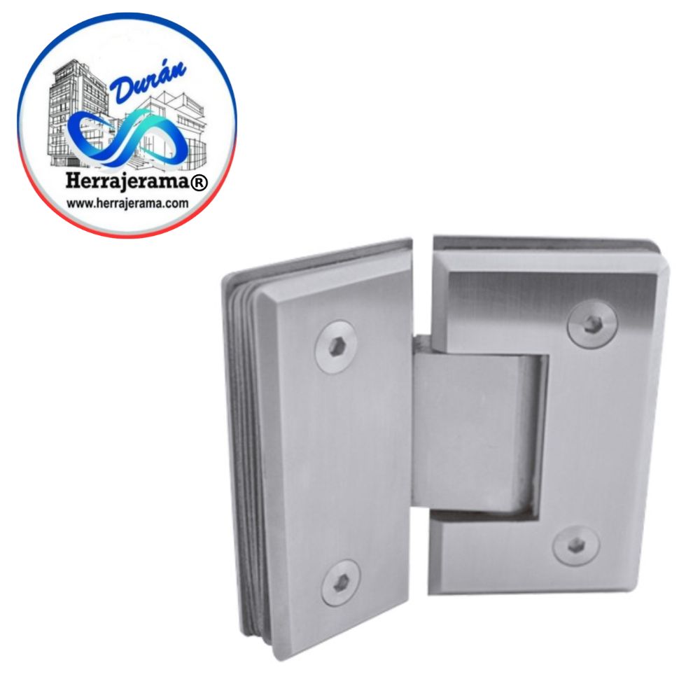 GALIER BISAGRA PARA BAÑO 135°, VIDRIO-VIDRIO. ACERO INOX 201 CROMO,MX65070