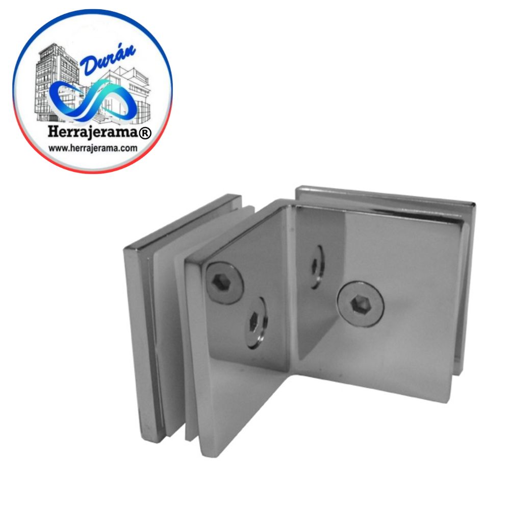 GALIER CLIP VIDRIO VIDRIO A 90° SATIN ZAMAC