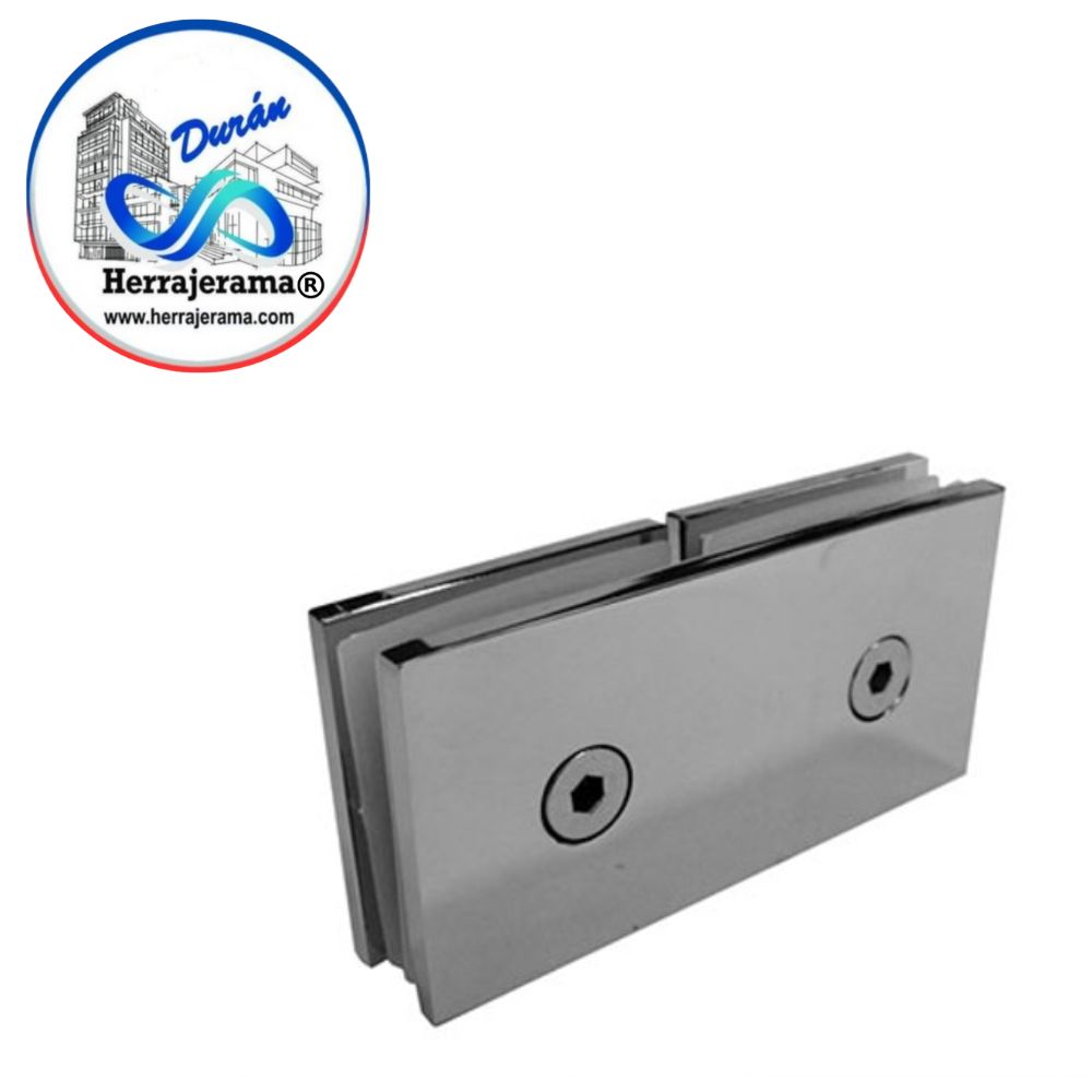 GALIER CLIP VIDRIO VIDRIO A 180° ZAMAC,MX66087