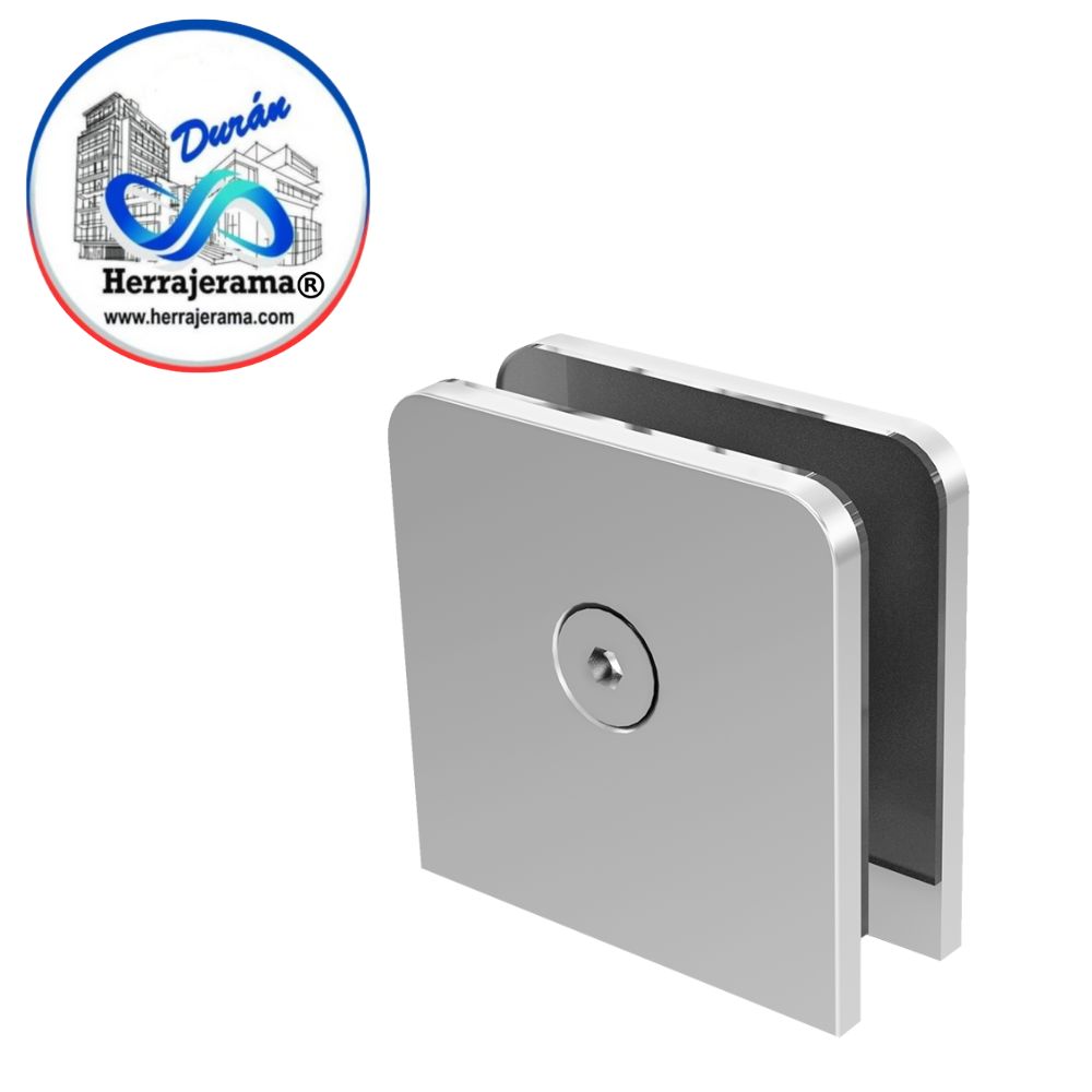 GALIER CLIP CUADRADO MURO - VIDRIO. ACABADO CROMO,MX65209