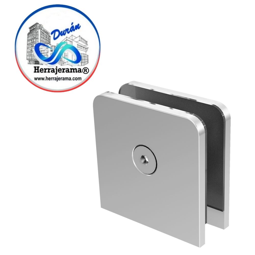 HERRALUM 1480000CO CONECTOR AC INOX 304 CUADRADO MURO-VID CROMO (nuev