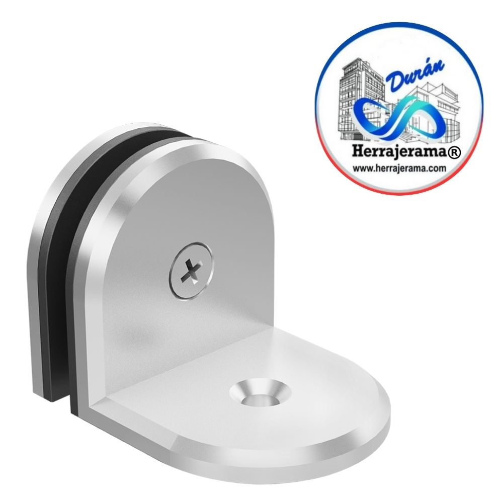 HERRALUM 1481000CO CONECTOR AC INOX 304 CURVO P/FIJOS C/BASE CROMO(11
