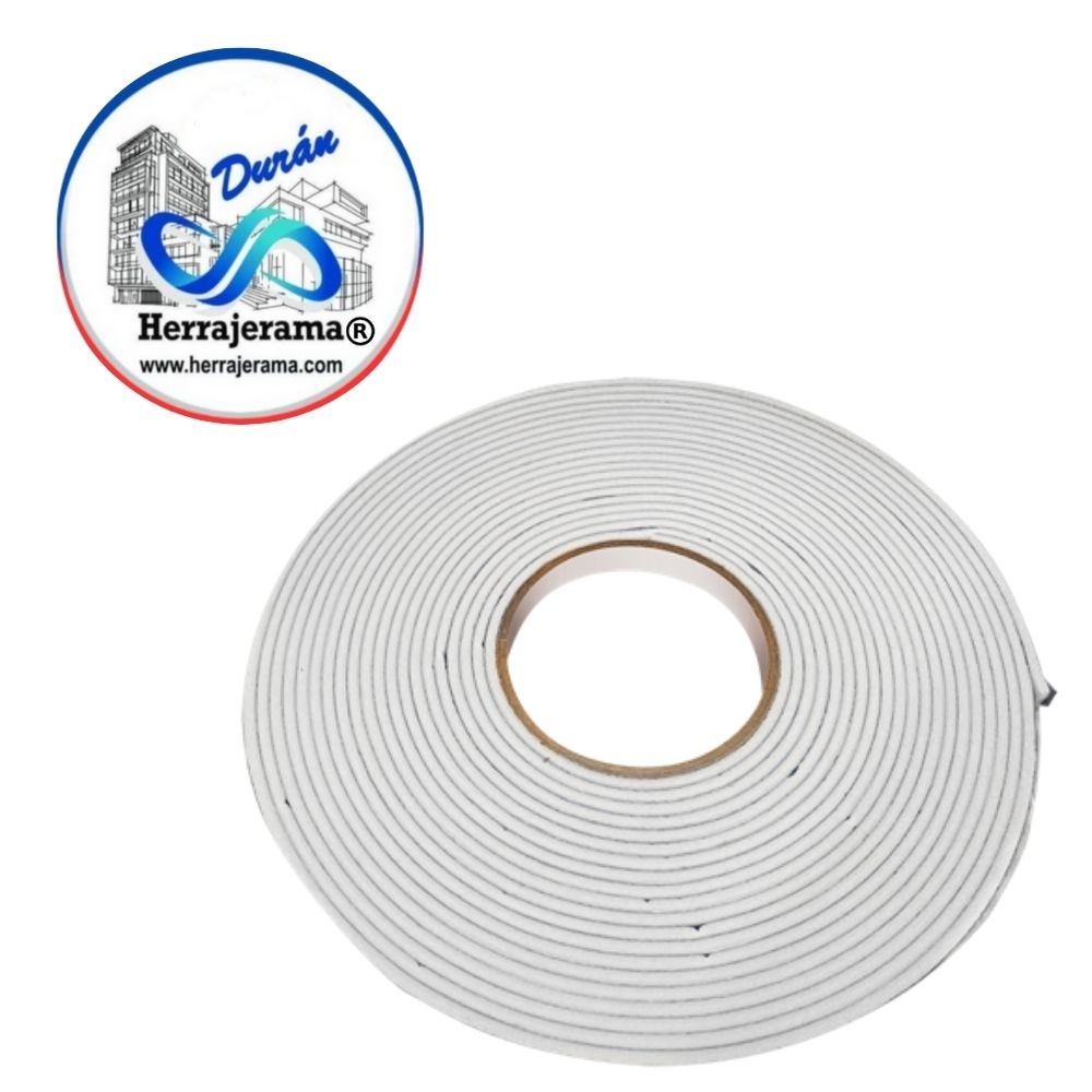 HERRALUM 1520018012100 CINTA DOBLE CARA ADHESIVA COLOR BLANCO 1/8X1/2 10METROS