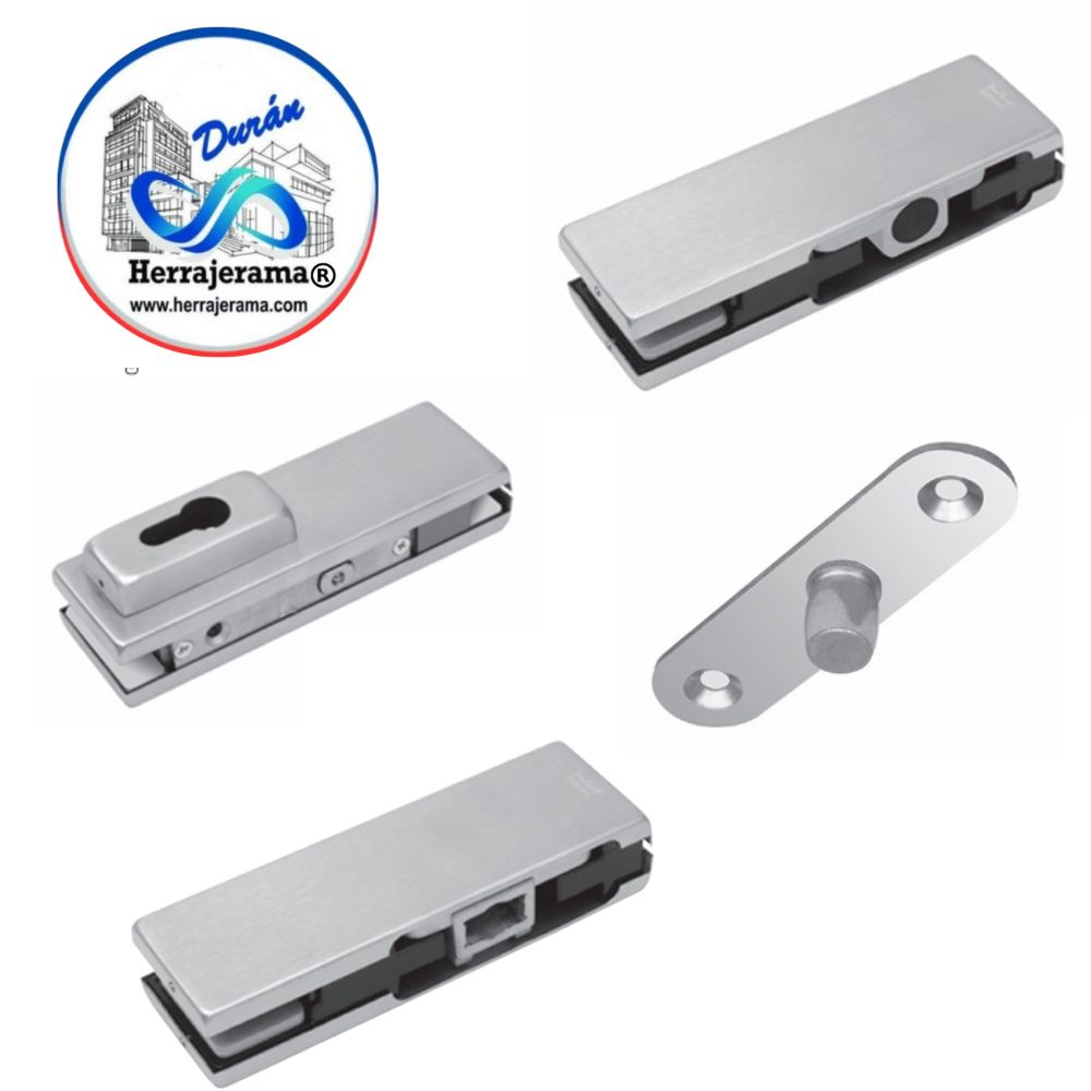 DORMA Kit Pivote superior, zoclo superior, y zoclo inferior y chapa a piso