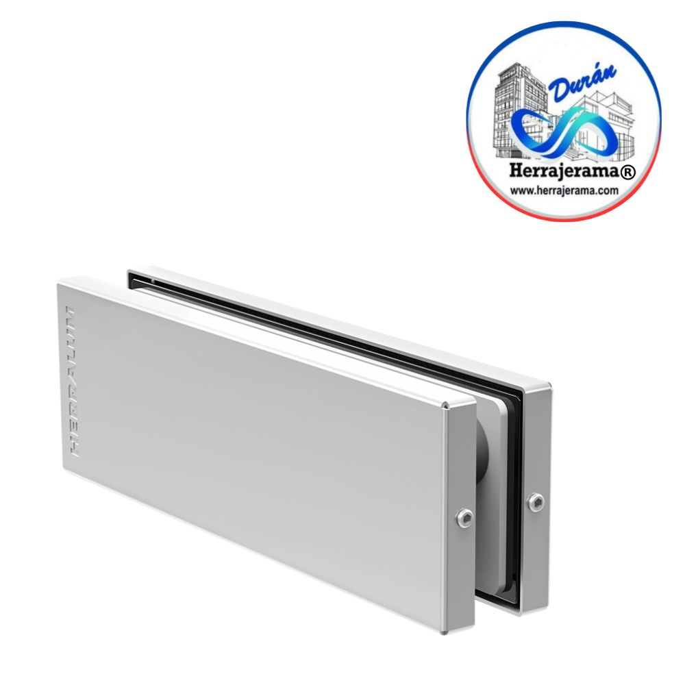 HERRALUM 1008000SA HERRAJE SUPERIOR P/PUERTA VIDRIO SATIN
