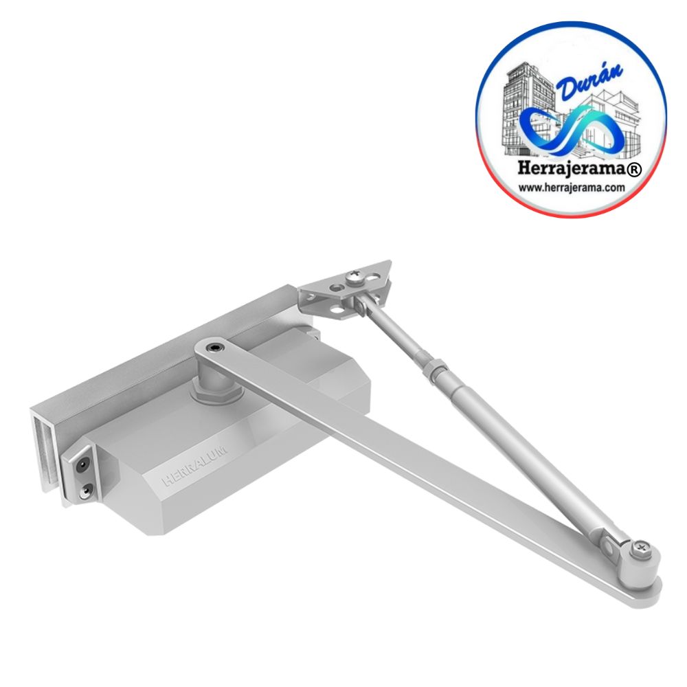 HERRALUM 1013VIDNE CIERRA PUERTAS PARA CRISTAL PESO MAX 65-85KG, NEGRO.
