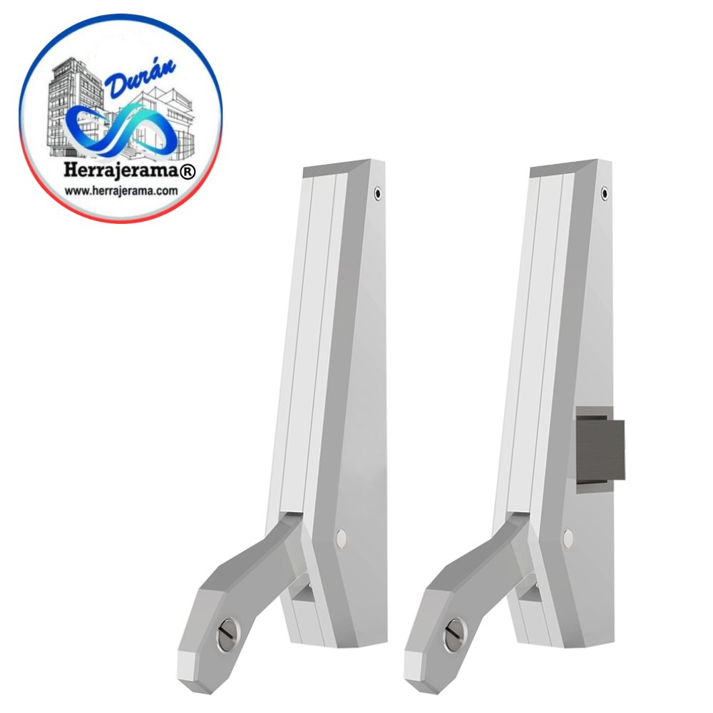 HERRALUM 1023IZQGR BASE P/BARRA HORIZONTAL IZQ GRIS