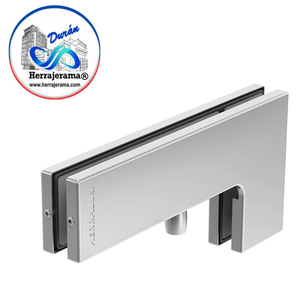 HERRALUM 1034000CO HERRAJE SUPERIOR "L" P/PUERTA VIDRIO IMP CROMO