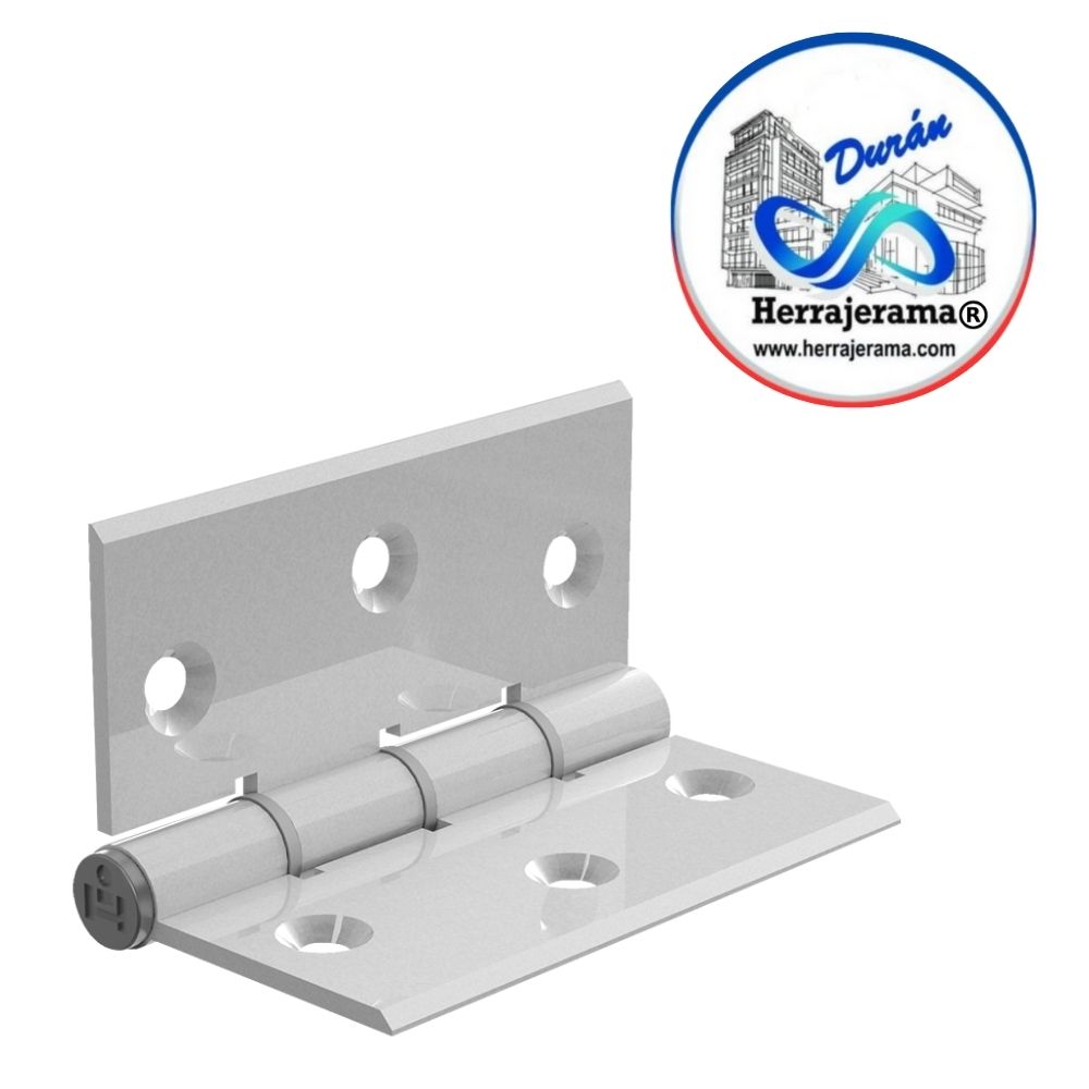 HERRALUM 2035000BL BISAGRA DE LIBRO DE 3X3 BLANCA