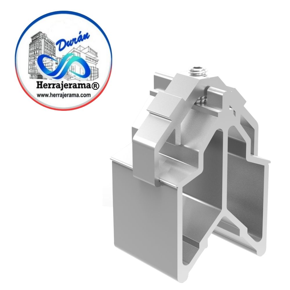HERRALUM 204803100 ESCUADRA DE ALUM OPRESOR AC INOX P/PUERTA SERIE 14