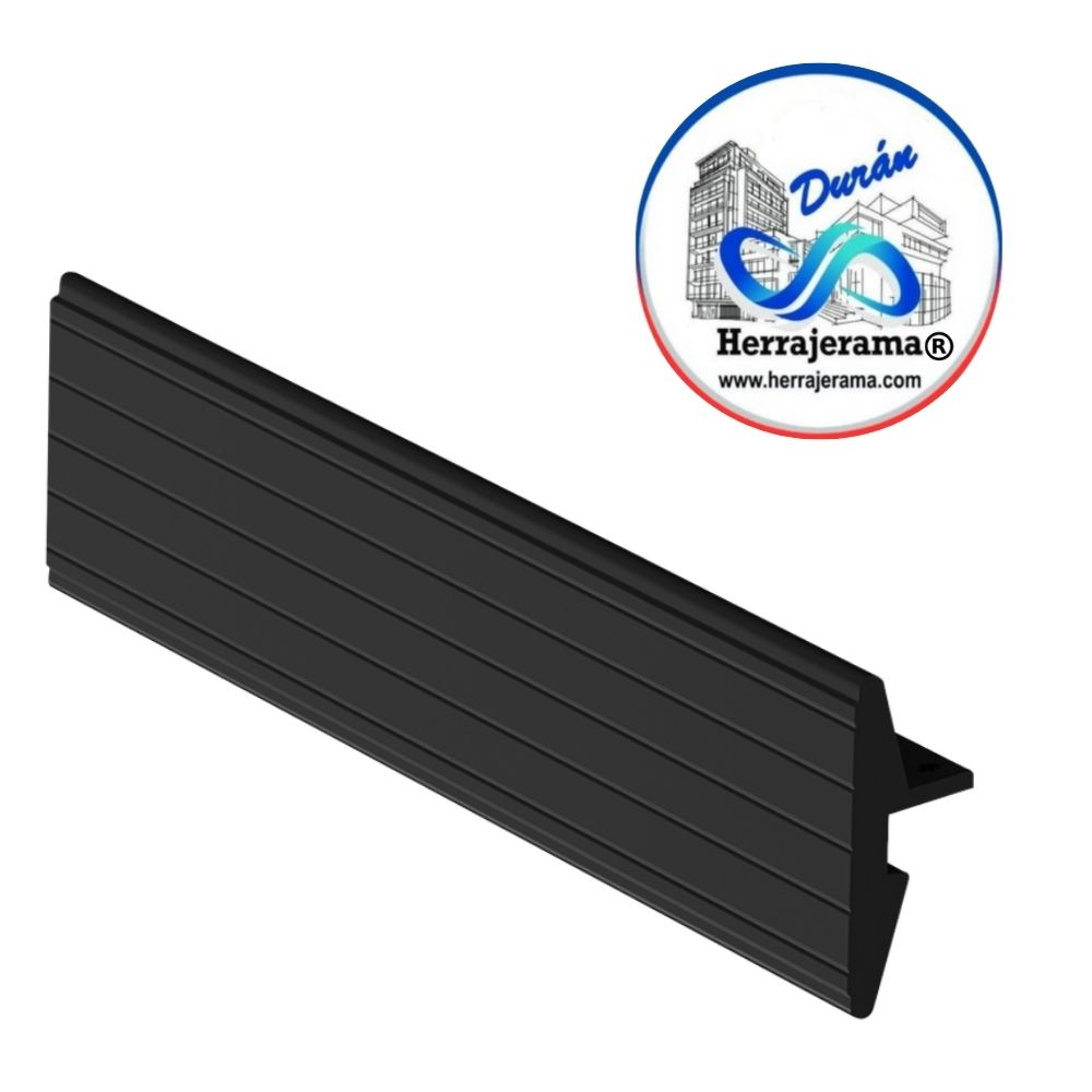 HERRALUM 2056000E4 PLACA P/BARRA DE EMPUJE 50 CM NEGRO