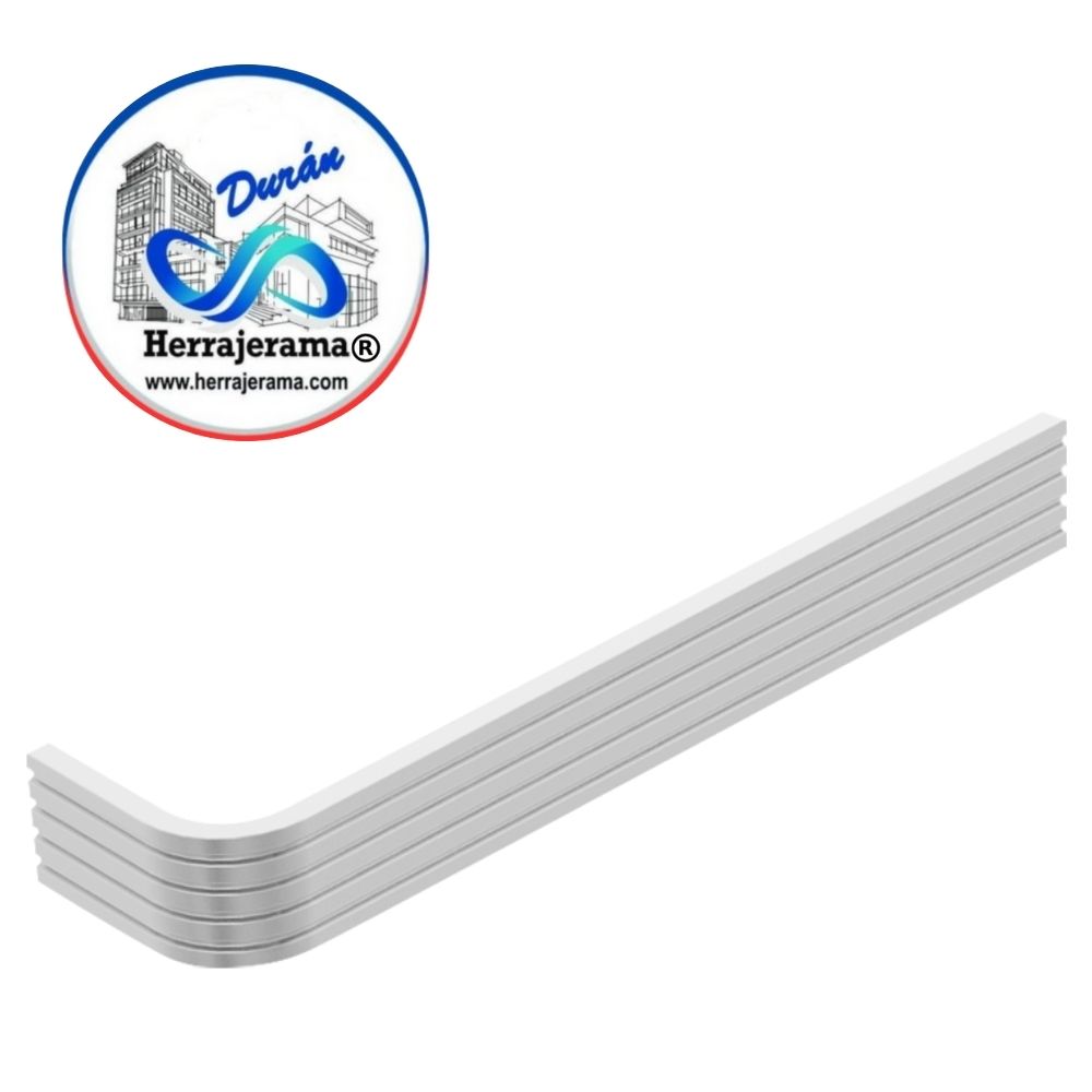 HERRALUM 2058120BL BARRA DE BASTON ESTRIADA 1.20 MT BLANCA
