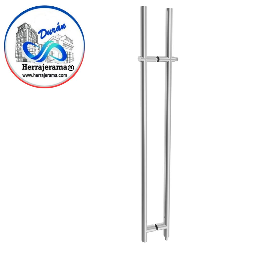 HERRALUM 1128120SA JALADERA TUBULAR AC INOX C/CHAPA 1.20MT SATIN