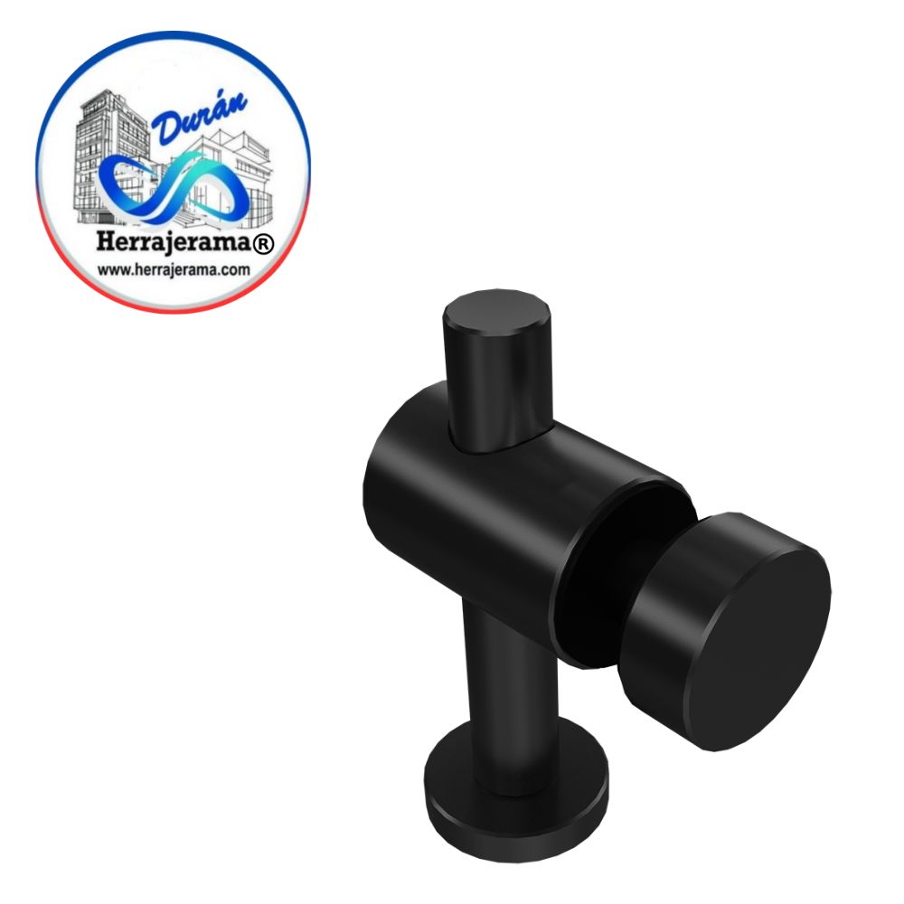 HERRALUM 1146000NE CONECTOR PIPETA AC INOX 304 AJUSTE VERTICAL NEGRO