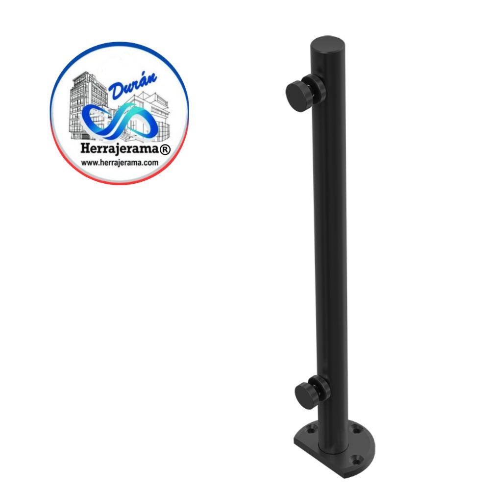 HERRALUM 2304050NE POSTE MONTERREY AC INOX C20 1-1/4"T304 DE 0.50MT NEGRO