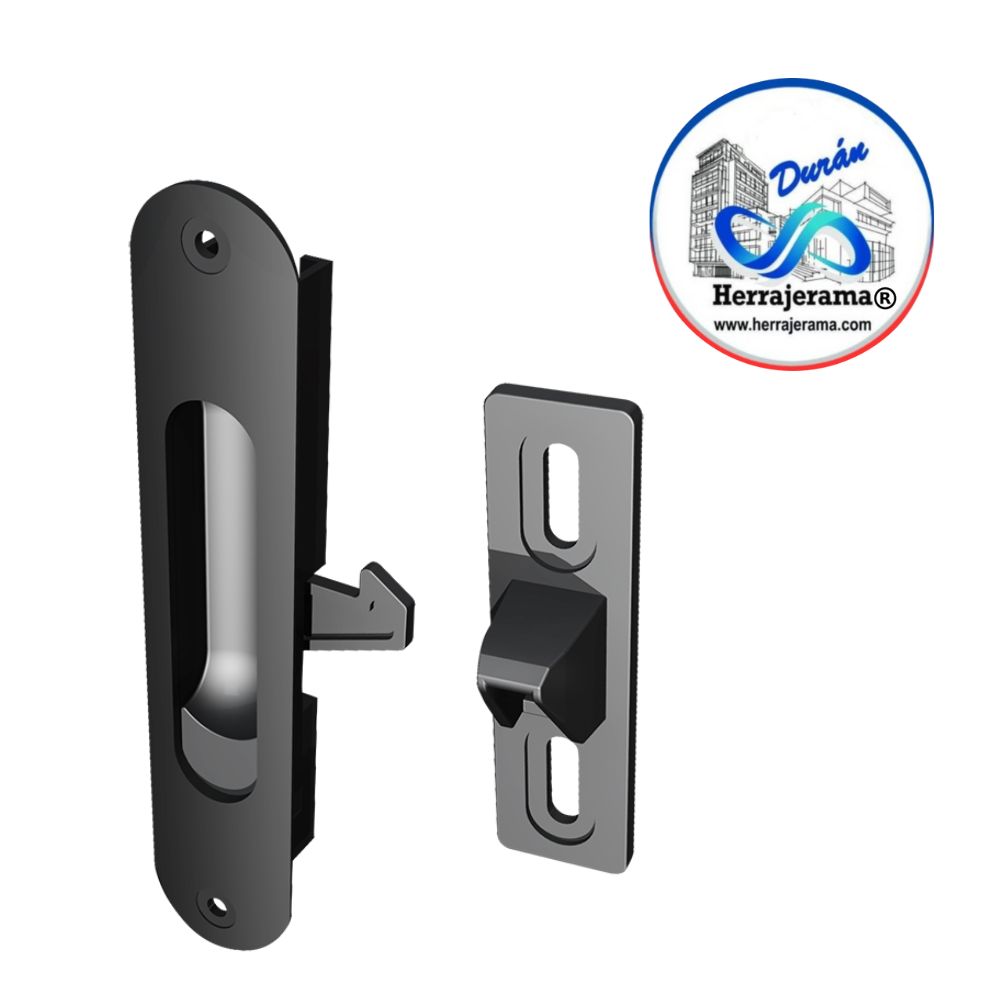 HERRALUM 1232DERBL JALADERA EMBUTIDA LINEA 2" C/GANCHO DER BLANCA
