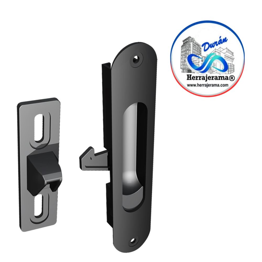 HERRALUM 1232IZQNA JALADERA EMBUTIDA LINEA 2" C/GANCHO IZQ NAT