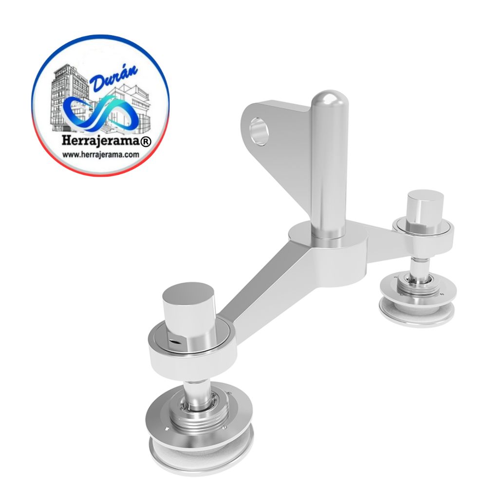 HERRALUM 1238VTDSA HERRAJE VIDRIO-TENSOR DOBLE SATIN