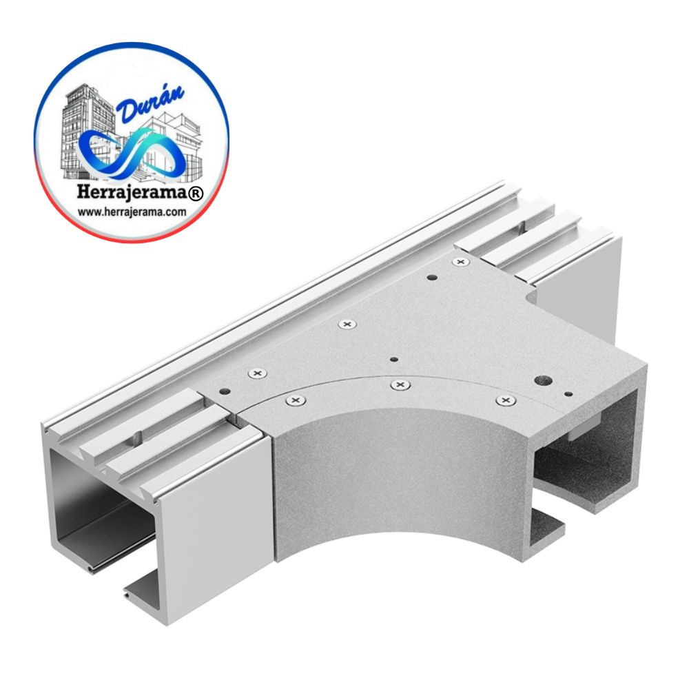 HERRALUM SAM CONECTOR "T" 90° IZQUIERDO CURVO (SWS80RTL)