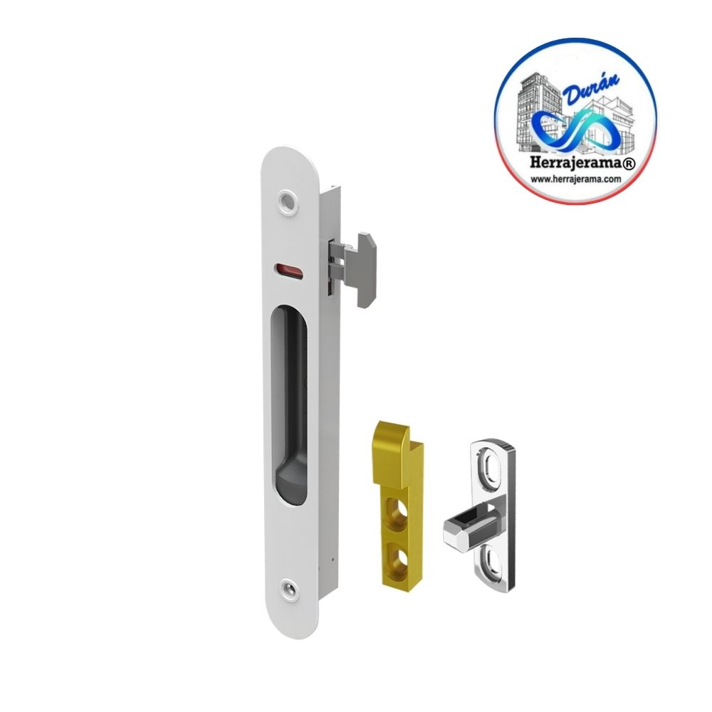 HERRALUM 1280300BL CIERRE EMBUTIDO ZAMAK 3" EUROVENT BLANCO