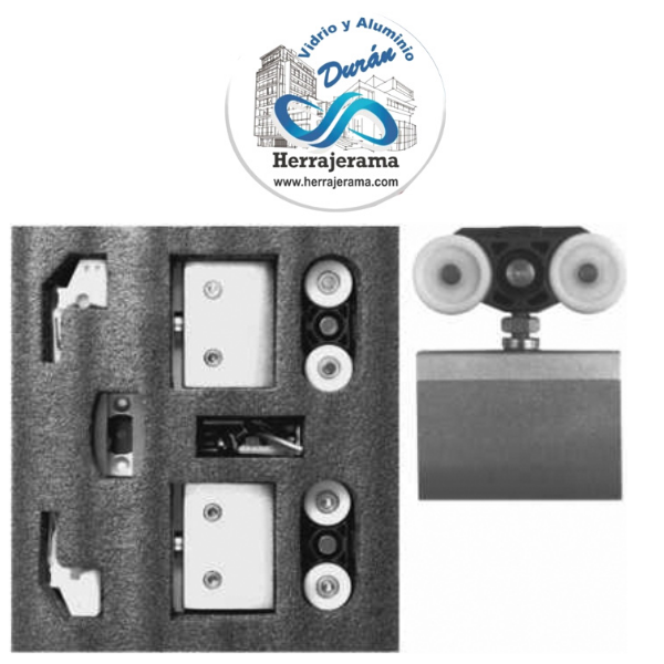 BRUKEN KIT PARA PUERTA CORREDIZA, SOPORTA CARGA MÁXIMA DE 100 KG POR SISTEMA MX66271 BRUKEN