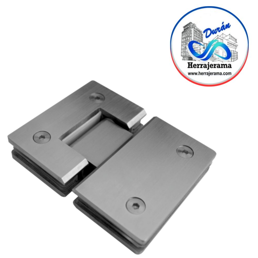 BRUKEN BISAGRA A 180° CUADRADA, SIN BISEL VIDRIO/VIDRIO,MX65064.