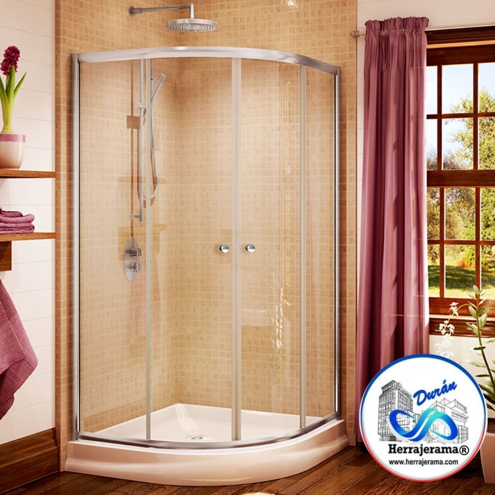HERRALUM 1300185SA CANCEL DE BANO CURVO 1.85 MT SATIN