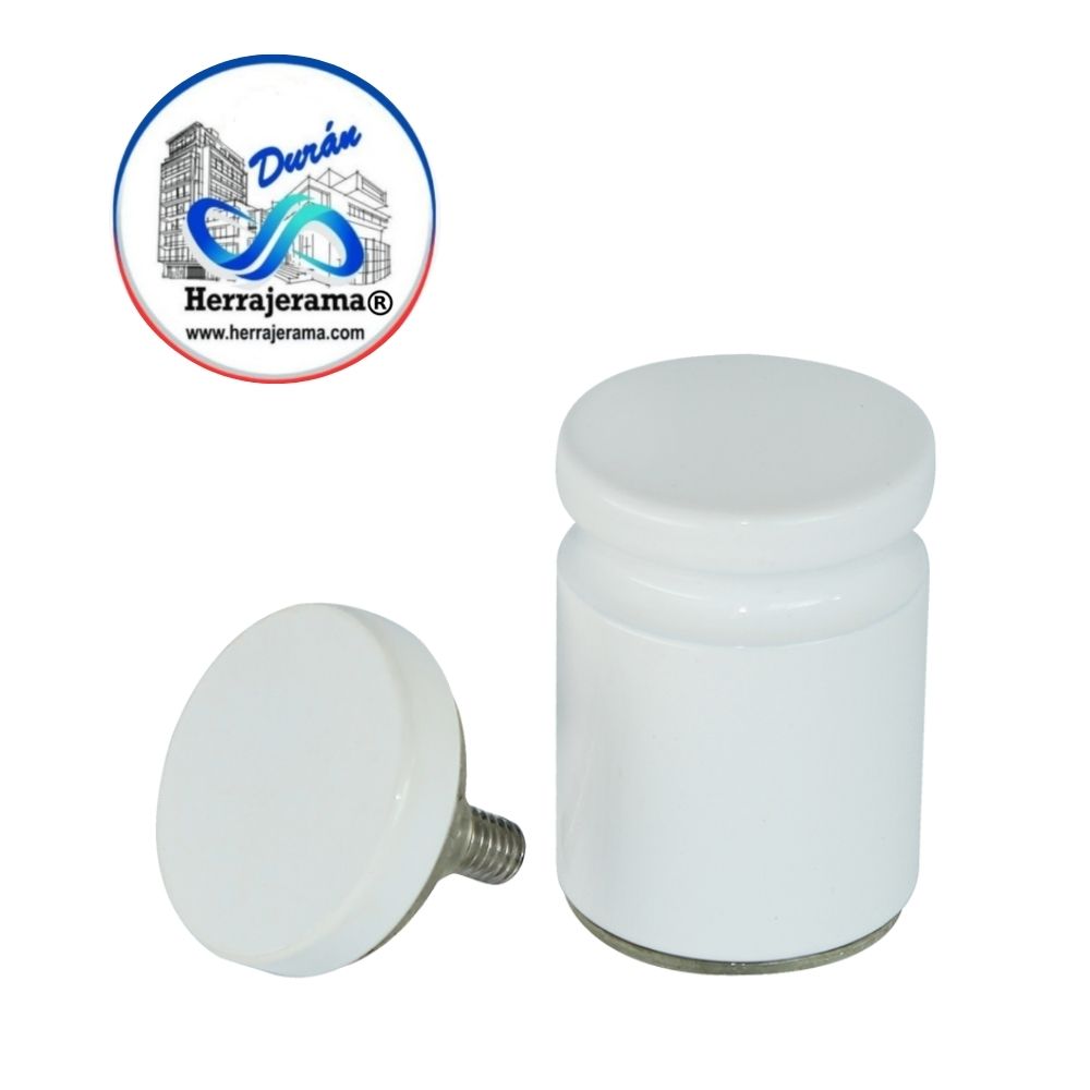 HERRAUM 1301002BL JAL POMO P/CANCEL DE BAÑO RIO BRAVO BLANCO