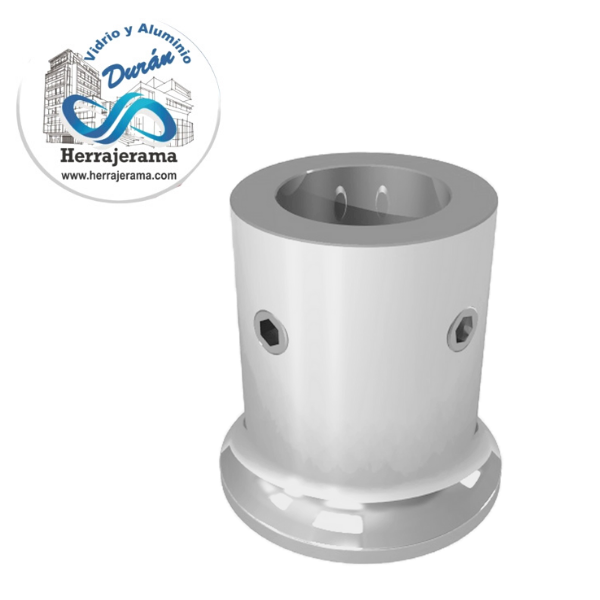 CONECTOR MURO-TUBO BASE RECTA 19mm CROMO